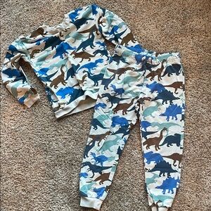 Dinosaur Print Kids Sweatshirt/sweats set